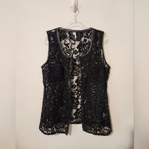 Studio Y black lace sleeveless cover